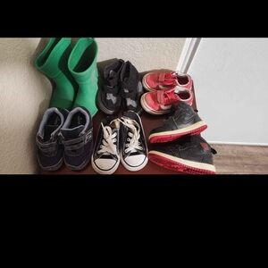 Kids' Black and Red Sneakers